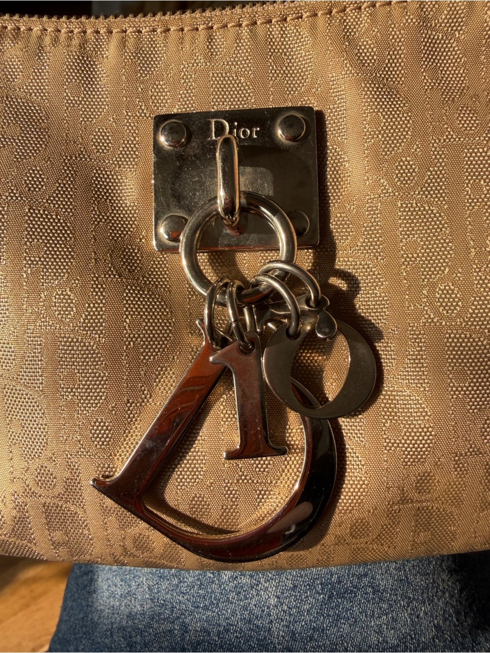 Dior Beige Shoulder Bag with Signature Charms - Picture 7 of 9